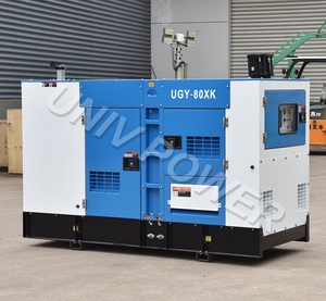 Générateur silencieux UNIVPOWER 80 kVA à refroidissement par eau, démarrage 24 V pour télécommunications et ateliers - Product Image 3