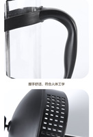 Nouvelle cafetière à piston en acier inoxydable à double paroi, théière à filtre manuel, résistante à la chaleur, avec filtre en verre borosilicate moderne