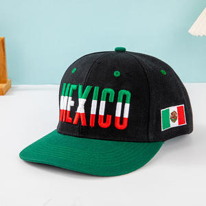 Casquette de baseball unisexe à 6 panneaux avec broderie du drapeau national Mexique Style urbain Casquette snapback réglable - Product Image 6
