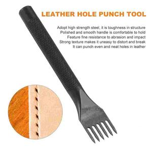 4Pcs 1/2/4/6 Prong Leather Craft Tool Sets Diy Handmade Sewing Leather Tools Hole Punches Lacing Stitching Working Chisel - Product Image 2