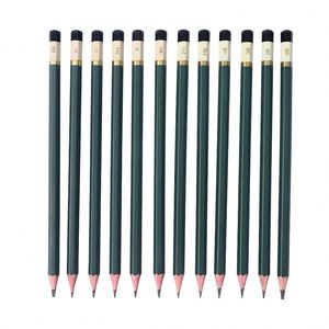 Hexagonal Dark Green Rod Dipping End Drawing Pencils Art Line <b>Sketch</b> Pencil Natural Wooden HB Pencil <b>Set</b> for School - Product Image 3