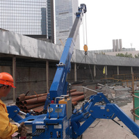 Grue araignée télécommandée de 1 à 8 tonnes, grue sur chenilles de sécurité avec protection contre les surcharges et arrêt d'urgence