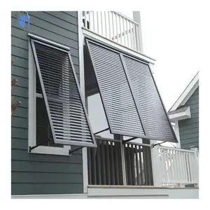 Zonron Custom Aluminium Legering Buitenluik En Lamellen Raam Voor Binnenplaatsen Balkons Carports En Tuinhuisjes