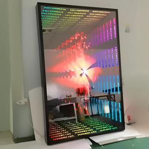 Lámpara de espejo infinito LED plana moderna, estructura hueca, luces DIY, túnel, suelo, acuario, Teseracto, vidrio Industrial, acero, hogar - Product Image 1