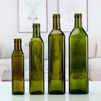 Bouteille carrée en verre opaque marron pour huile, bouteille d'huile de sésame, vente en gros, bouteille d'huile d'olive, pot d'huile de camélia et de noix
