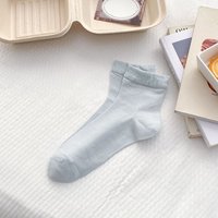Chaussettes pour femmes en coton doux et confortable de couleur unie, vente en gros d'usine
