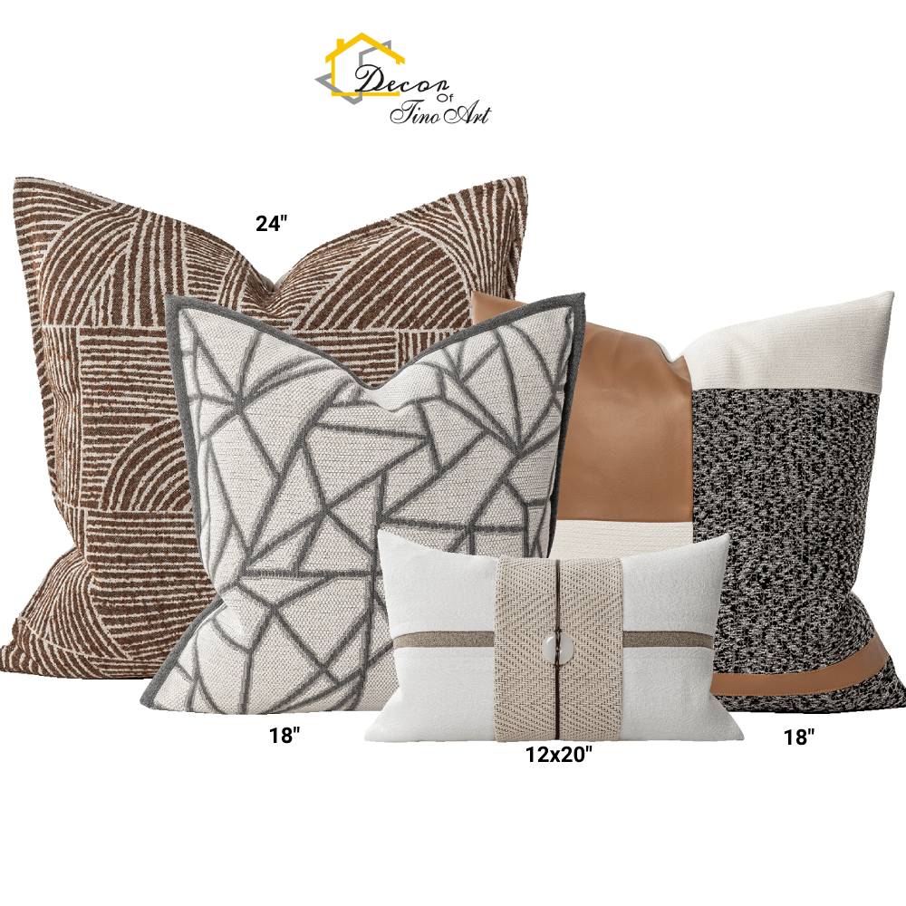 Federe Cuscini Natalizi 4 Pezzi, Lino Cuscini Natalizi per Divano 40x40, Decorazioni Copricuscini Natalizio con Motivo Fiocchi di Neve e Casa, Federe Cuscino Natale per Soggiorno Divani Letto Stanza