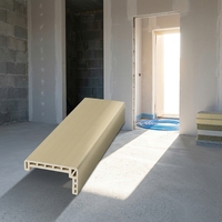 Kit de garniture de porte intérieure d'appartement en WPC anti-termites moderne avec architrave et cadre laminé en film PVC