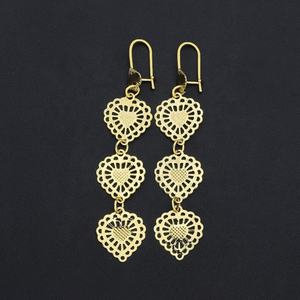 Prix de gros JXX Boucles d'oreilles massives plaquées or style classique, bijoux tendance pendantes pour femmes - Product Image 6