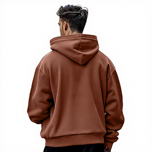 Sweat-shirts à capuche décontractés pour hommes de haute qualité, 100% coton, avec poche et logo brodé, écologiques, prix de gros BD - Product Image 2