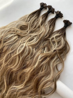 Extensions de cheveux européens à pointe plate qualité salon 2026, 100 % cheveux humains vierges, double épaisseur, ondulés