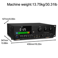 Amplificateur de puissance professionnel K350 de haute qualité 350W * 2 avec récepteurs coque en métal impédance 8ohm et 4ohm