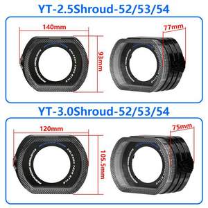 Couvre-phare LED carré de 2,5 pouces et 3 pouces, lentille bi-xénon, guide de lumière 5D, œil d'ange intégré, couvre-phare décoratif en plastique - Product Image 3