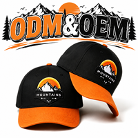 Casquette de baseball unisexe 6 panneaux bicolore réglable en coton, broderie logo, protection solaire, style sportif et tendance, printemps-automne – Grande Vente