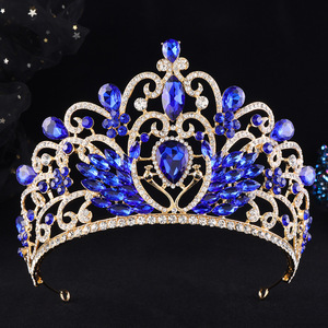 Couronne de mariage royale victorienne en rubis, diadème de mariée orné de filigrane doré, couronne de reine en cristal, diadème de mariage pour événements spéciaux - Product Image 4