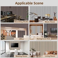 Panneaux muraux acoustiques modernes 3D en MDF avec noyau en PET, insonorisation ignifuge, qualité supérieure, montage encastré, usage domestique, garantie 5 ans