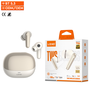 Écouteurs sans fil LDNIO T06, écouteurs HIFI intra-auriculaires, écouteurs BT TWS, écouteurs étanches TWS avec boîte de charge, certifiés CE - Product Image 1