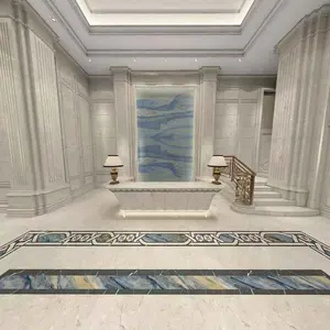 Diseño de Piso de Mármol Verde Claro, Azulejos Cortados a Medida <span class=keywords><strong>para</strong></span> Ascensores, Villas y Hoteles - Product Image 2