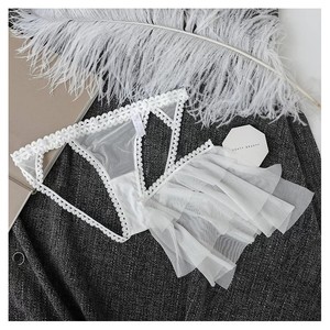 Lencería sexy de malla transparente estilo europeo y americano, ropa interior sin necesidad de desprenderse, bragas de entrepierna abierta para mujer. - Product Image 5