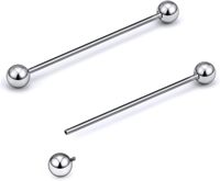 Anneaux de nombril industriels en titane ASTM F136 G23 à filetage interne, bijoux de piercing corporel mignons
