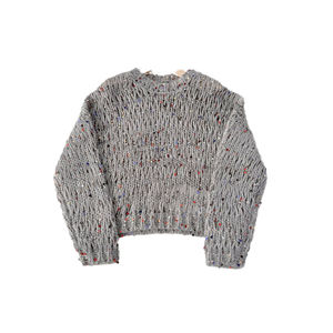 2024 printemps <span class=keywords><strong>fait</strong></span> à la <span class=keywords><strong>main</strong></span> gris mode sweats à capuche <span class=keywords><strong>pull</strong></span> avec Paillette tricot gris <span class=keywords><strong>pull</strong></span> pour les femmes - Product Image 5