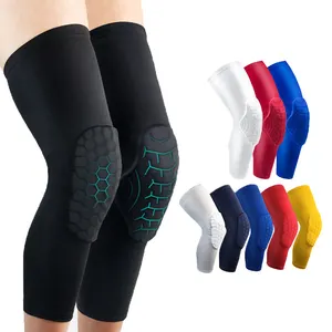 Top quality honeycomb knee support brace pads volleyball basketball knee compression sleeve for adults protect knee