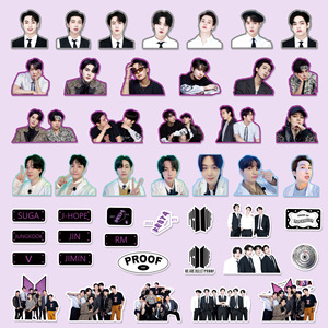 Pegatinas de PVC al por mayor del grupo de ídolos de KPOP Bangtan Boys <span class=keywords><strong>J</strong></span>-<span class=keywords><strong>Hope</strong></span>, Jimin, Jungkook, JK, <span class=keywords><strong>RM</strong></span> para equipaje - Product Image 4