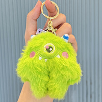 Nouvelle mode : Porte-clés pendentif en peluche monstre à un œil, léger, mignon, style dessin animé, pour sac à main, cadeau