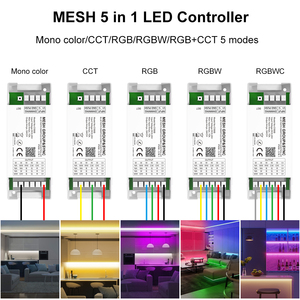 C506b 4 khu vực lưới từ xa groupsync tuya thông minh 5-in-1 Led điều khiển app bằng giọng nói 12/24V không dây thay đổi màu sắc điều khiển - Product Image 3