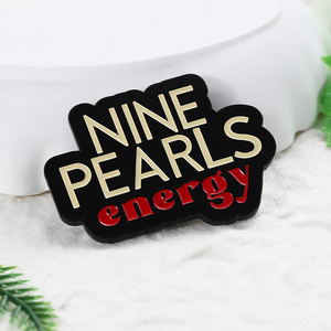 Insignia Magnética Negra Plateada a Precio de Fábrica, Insignia Metálica Personalizada de Aleación de Zinc, Logotipo <span class=keywords><strong>con</strong></span> Letras Esmaltadas, Broches de Diseño 3D - Product Image 1