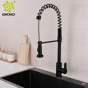 Kitchen Sink Pull Down Faucet 304 Stainless Steel Lead Free Gourmet Pull Out Kitchen Mixer