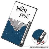 Motif d'impression Flip PU Support En Cuir Antichoc Cas Tablette Couverture pour Samsung Galaxy Tab S10 FE Plus 13.1 Pouces S9FE Cas