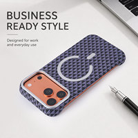 Coque de téléphone magnétique ultra-fine sans bordure, à motif tissé, anti-traces de doigts, pour iPhone 18 Pro Max, très vendue