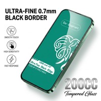 Protection d'écran en verre trempé pour iPhone 13 Pro Max, revêtement électrolytique AF, revêtement oléophobe, dureté 9H, résistant aux rayures