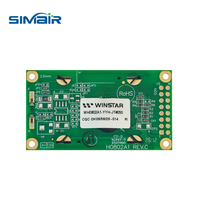 Module d'affichage LCD 8x2 caractères WH0802A1, matrice de points 16x2 STN jaune-vert transflectif, interface 6800, 58x32mm ST7066U