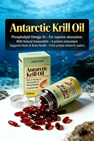 Huile de Krill Antarktique en Capsules Molles Oméga 3 en Gros pour Améliorer l'Immunité des Employés de Bureau/Étudiants/Personnes Âgées OEM ISO22000