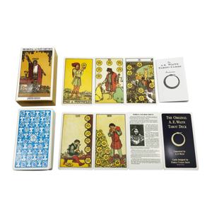 定制印刷批发甲板7x 12厘米78卡原装塔罗牌带指南 - Product Image 1