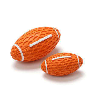 Juguetes de goma para masticar mascotas respetuosos con el medio ambiente Forma de rugby Hueso para masticar perro interactivo al aire libre para entrenamiento y Limpieza de dientes - Product Image 5