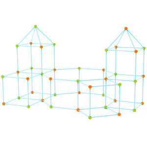 BTJ 120 pièces enfants Fort Kit de construction tente 3d épissage jouet château Den Construction Fort Tunnel tente bricolage intérieur jeu château enfants - Product Image 4