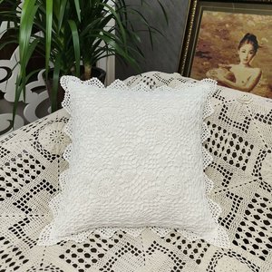 <span class=keywords><strong>Funda</strong></span> de cojín con cordón de macramé de ganchillo bohemio de 50cm, gancho de ganchillo con estampado cuadrado para sala de estar, sofá, decoración del hogar y comodidad para dormir - Product Image 4