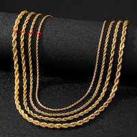 KISSWIFE Collier tendance en acier inoxydable plaqué or, chaîne serpent pour hommes, tailles 2mm-5mm, style Hip Hop