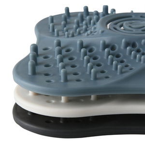 Hình vuông mềm cống Bìa 5.1 inch TPR cống tóc Catcher Pet tóc Trap khách sạn hiện đại lọc đánh bóng Silicone Lọc - Product Image 1