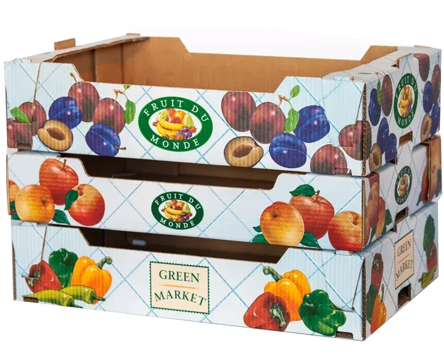 Оптовая продажа картонная коробка с томатным бананом и логотипом для фруктов и овощей, Упаковочная бумажная коробка, Подарочная коробка премиум-класса
