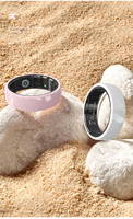 Bague connectée en céramique SHR pour couples, suivi santé et sommeil, partage des données d'activité, contrôle gestuel, contrôle par application, localisation de téléphone, cadeau