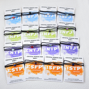 MBTI 16 Personalidades Collar con cuentas de piedra natural Cadena de eslabones hecha a mano Joyería de moda Resistente a la oxidación e hipoalergénico - Product Image 1