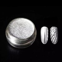 Poudre de paillettes argentées en vrac, Pigment de paillettes de platine pour ombre à paupières, vente en gros