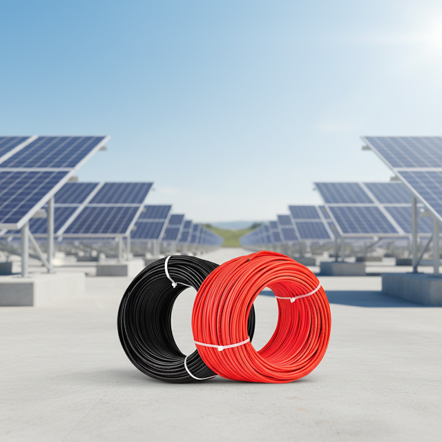 2026 New CE Approval 1000V XLPE Jacket Red and Black Solar Panels Pv 6mm2 Solar Cable