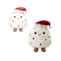 Peluche de Noël personnalisée, Père Noël, arbre de Noël, poupée en peluche portant un chapeau rouge et un écharpe, usine ISO de Yangzhou, OEM ODM, qualité supérieure