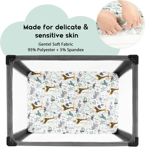 High Quality Customized Printing Bassinet <strong>Sheet</strong>, Long-Lasting Bassinet Mattress Cover, Soft <strong>Travel</strong> <strong>Cot</strong> Mattress <strong>Sheet</strong> - Product Image 6