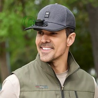 Casquette solaire personnalisable à faible MOQ pour la fête des pères, cadeau d'extérieur, longue autonomie, double charge, présent pratique pour le jardinage et la randonnée